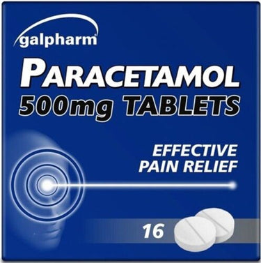 Galpharm Paracetamol Tablets 500mg - 5 Packs | 80 Tablets